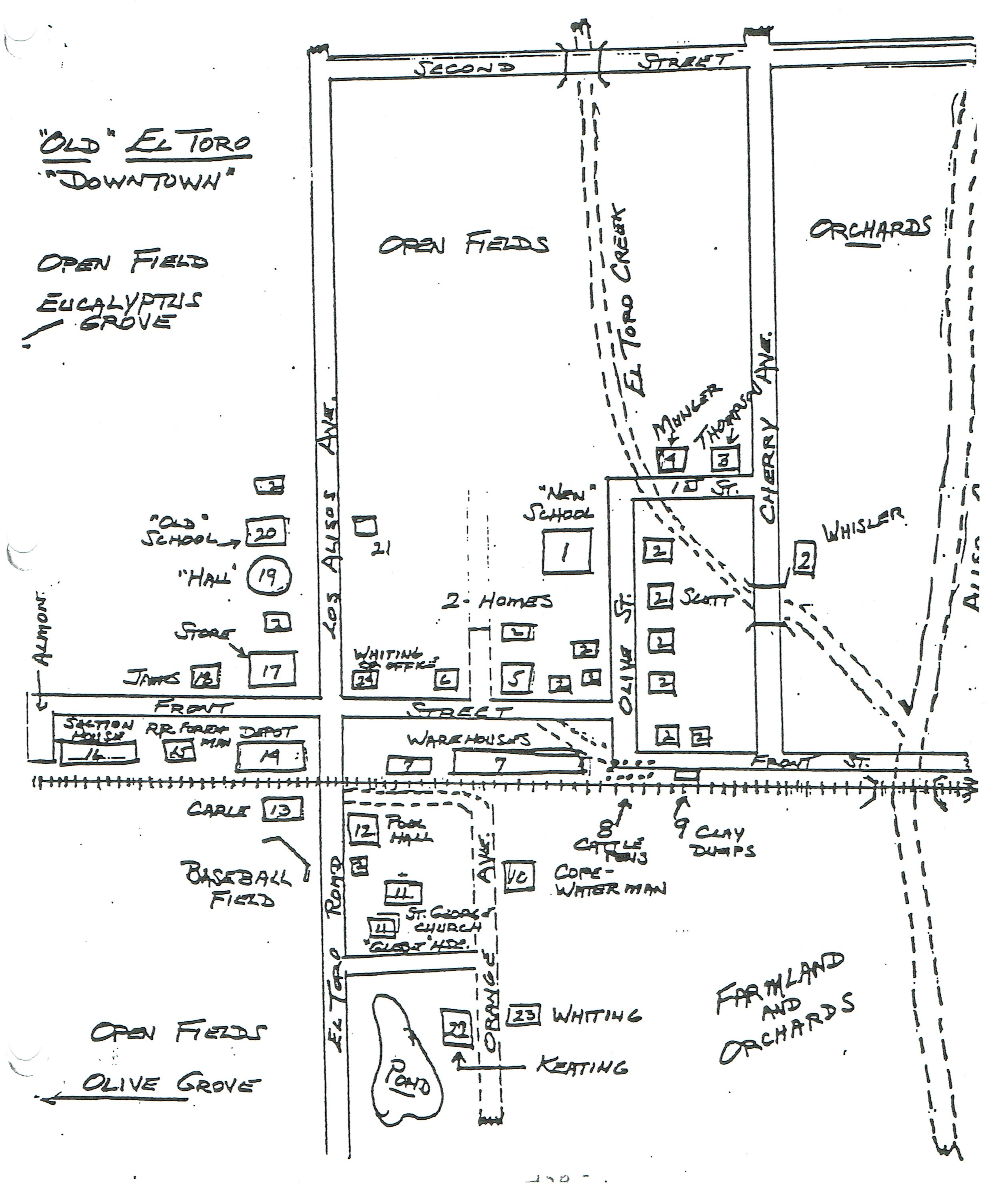 Map of Old El Toro